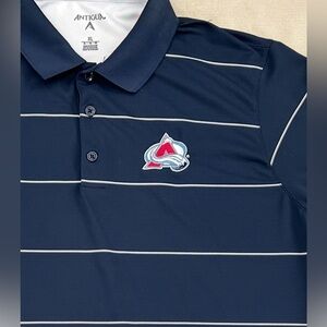 Colorado Avalanche XL Antigua Men's Navy Polo Shirt NWOT